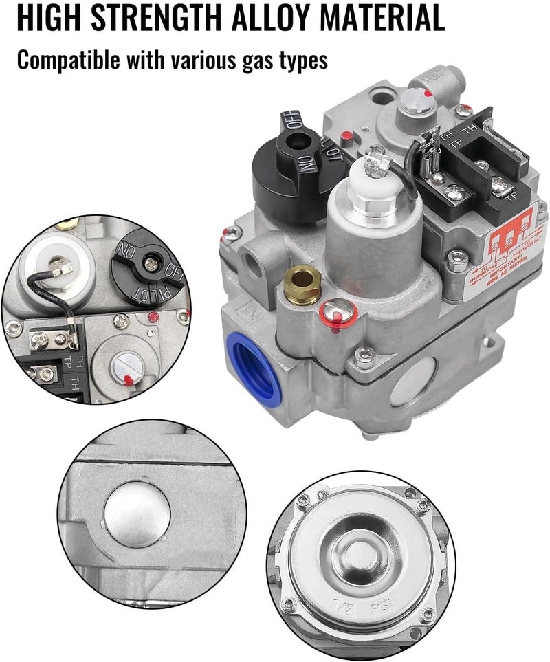Vaticas 700-506 Gas Valve 720000 BTU/H Fit for Robertshaw 700 Series, Combination Furnace Gas Valve Repair Parts, Fast Opening, for Natural, Manufactured, Mixed, LPG and LPG/Air Mixtures - Image 5